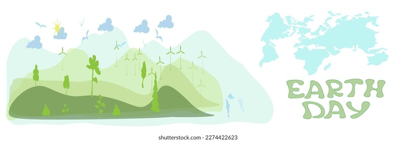 Protecting the Earth is clean energy.Earth Day is a concern for the environment.The earth is in the hands of man.