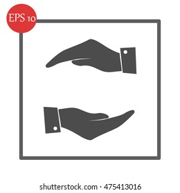 protecting hands icon