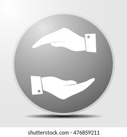 protecting hands icon