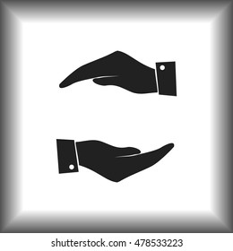 protecting hands icon