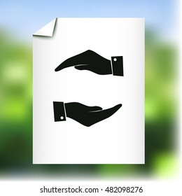 protecting hands icon