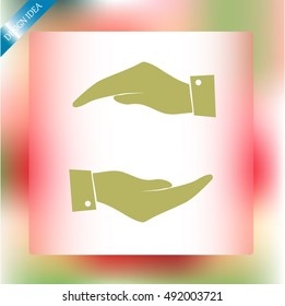 protecting hands icon