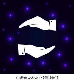 protecting hands icon