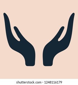 protecting hands. Supporting hands
