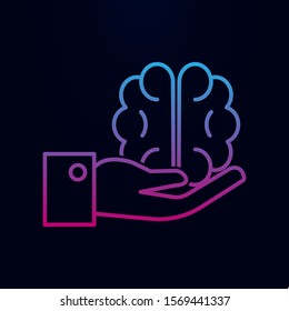 Protecting human brain nolan icon. Simple thin line, outline vector of medecine icons for ui and ux, website or mobile application