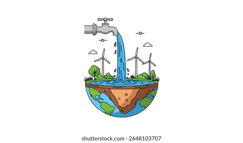Proteger o nosso precioso planeta através de soluções sustentáveis de gestão da água e de energias renováveis