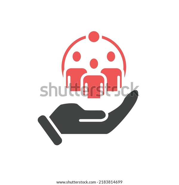 Protecting People Icons Symbol Vector Elements Stock Vector (Royalty ...