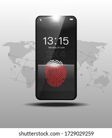 Schutz personenbezogener Daten auf Ihrem Smartphone. Zugriff auf Daten über den Fingerabdruck. Schützen Sie den Zugriff auf Ihr Smartphone mit HUD-Elementen