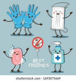 protection against coronavirus. nice picture dntsk protection against the virus. vector illustration.