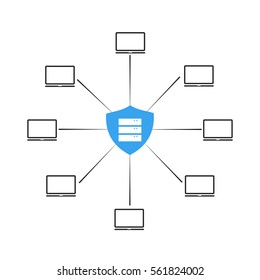 protection against hacker attacks. computer network security.