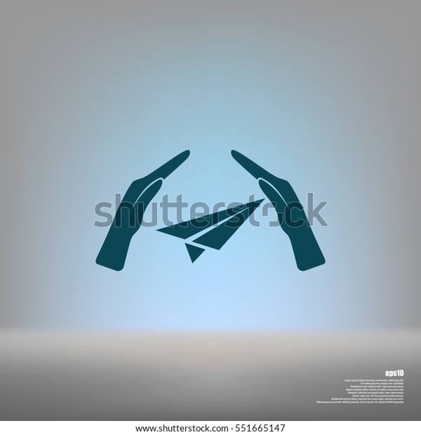 Protection Air Travel Insurance Sign Web Stock Vector ...