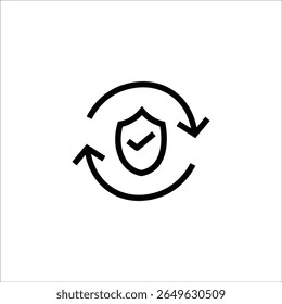 Protection for all. simple line icons vector