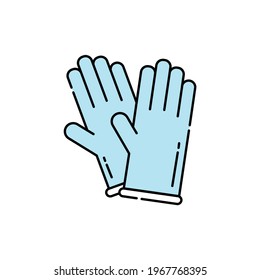 Protection appron color line icon. Disability. Isolated vector element. Outline pictogram for web page, mobile app, promo