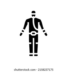 protection asbestos glyph icon vector. protection asbestos sign. isolated contour symbol black illustration