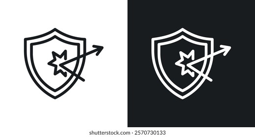 Protection from attack icons set vectors on white background.