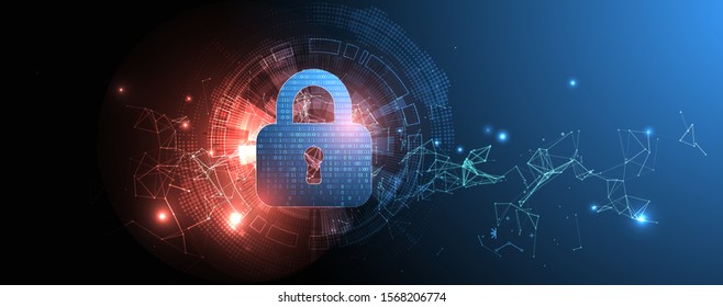 Protection background. Technology security, encode and decrypt.