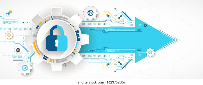 Protection background. Technology security, encode and decrypt.