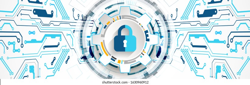 Protection background. Technology security, encode and decrypt.