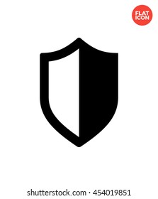 Protection badge Icon Flat Style Isolated Vector Illustration