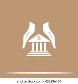 protection and bank vector icon