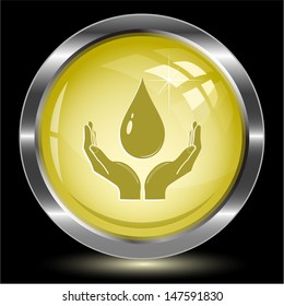 Protection blood. Internet button. Vector illustration.