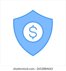 Protection Blue Icon Vector Illustration