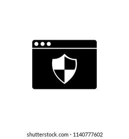 protection browser icon. Element of web icon for mobile concept and web apps. Glyph protection browser icon can be used for web and mobile