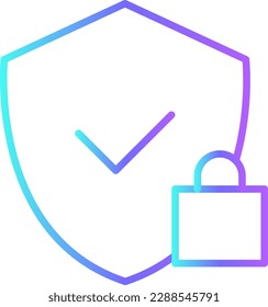 Protection Business icon with blue duotone style. safety, security, check, safe, protect, guarantee, secure. Vector illustration