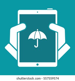 Protection button - Minimal vector icon