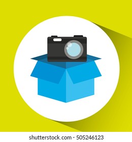 protection camera photografy archive design vector illustration