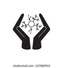 Protection Care Neurons ,Neuronal Cell Icon Symbol	