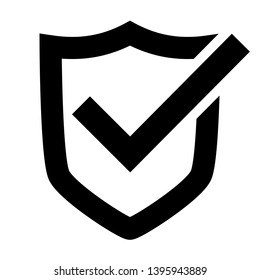 Protection checkmark shield vector icon symbol