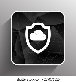 protection of cloud storage icon internet communication.