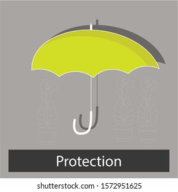Protection concept. Creative idea design. Flat vector illustration for template, brochure, web design or presentation.