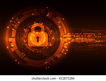 Concepto de protección digital y tecnológica. Proteger mecanismo, privacidad del sistema, ilustración vectorial