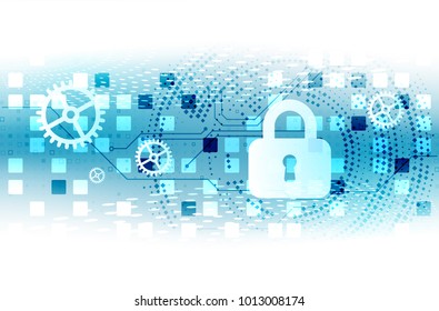 Protection concept. Protect mechanism, system privacy. Vector illustration