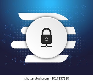 Protection concept. Protect mechanism, system privacy. Vector illustration