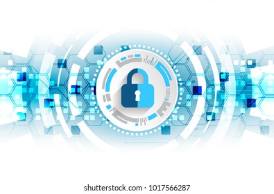 Protection concept. Protect mechanism, system privacy. Vector illustration