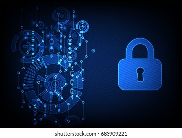 Protection concept. Protect mechanism, system privacy. Vector illustration