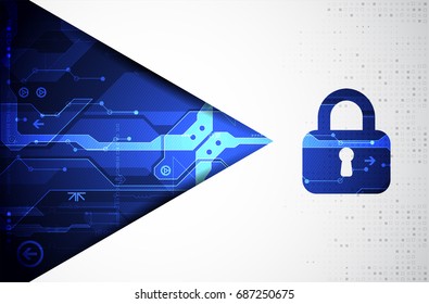 Protection concept. Protect mechanism, system privacy. Vector illustration