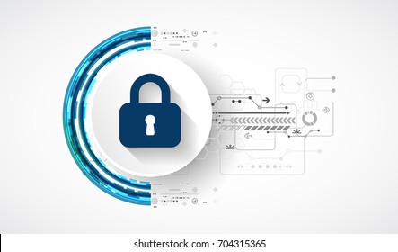 Protection concept. Protect mechanism, system privacy. Vector illustration