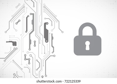 Protection concept. Protect mechanism, system privacy. Vector illustration