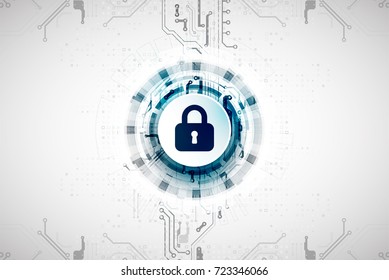 Protection concept. Protect mechanism, system privacy. Vector illustration