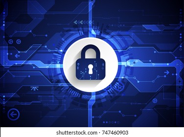 Protection concept. Protect mechanism, system privacy. Vector illustration