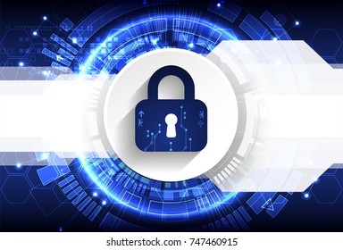 Protection concept. Protect mechanism, system privacy. Vector illustration