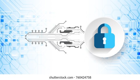Protection concept. Protect mechanism, system privacy. Vector illustration