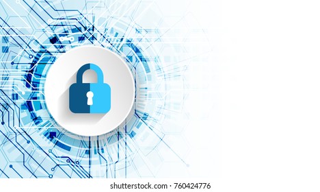 Protection concept. Protect mechanism, system privacy. Vector illustration