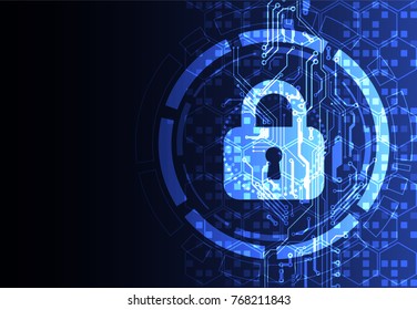 Protection concept. Protect mechanism, system privacy. Vector illustration