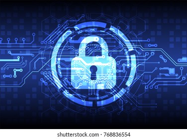 Protection concept. Protect mechanism, system privacy. Vector illustration