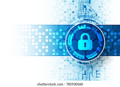 Protection concept. Protect mechanism, system privacy. Vector illustration